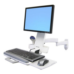 supporto monitor e tastiera ergotron serie 200 a muro bianco [45-230-216]