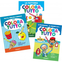 album da colorare - linea 3 'fattoria, verdura, professioni'