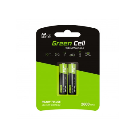 pile green cell 2x akumulator aa hr6 2600mah [gr05]
