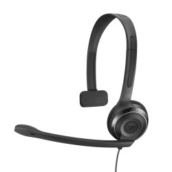 cuffia epossennheiser pc 7 usb monofonico nero [1000431]