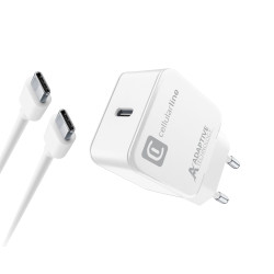 alimentatore da rete cellularline usb tipo-c/15w/bianco