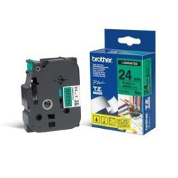 Nastro di stampa brother tze751 24mm verde/nero [tze751]