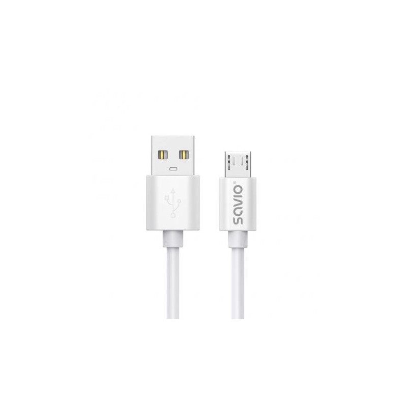 cavo usb savio usb-a a micro-usb 3m/bianco [cl-167]