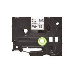 Nastro di stampa brother tzefx211 6mm bianco/nero [tzefx211]