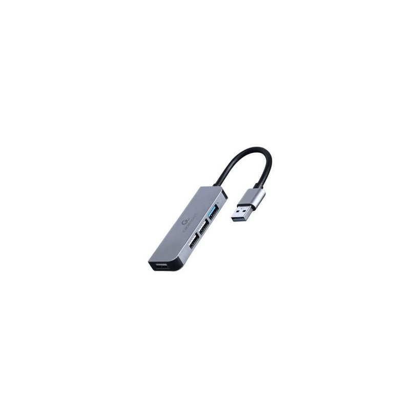 hub usb gembird 4 porte 1xusb 3.1/3xusb 2.0 argento [nugemus4p000023]