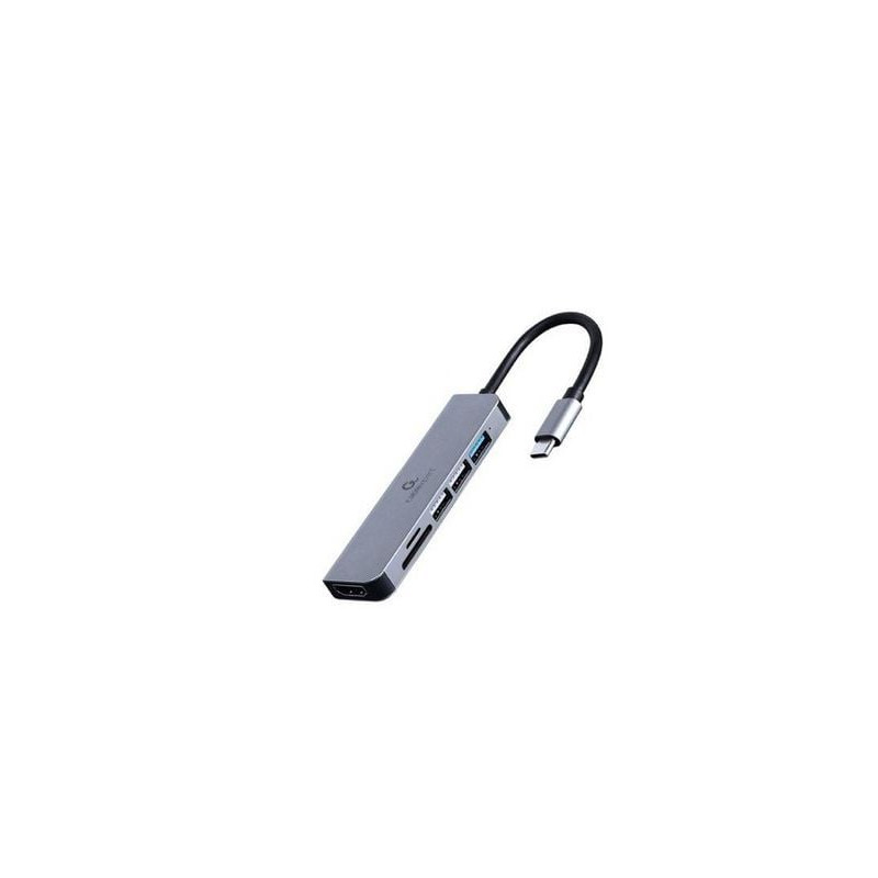 hub usb gembird a-cm-combo6-02 usb type-c 6 in 1