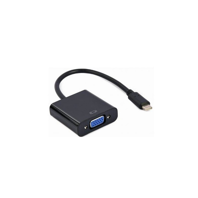 adattatore video gembird tipo-c a vga 1080p 60hz 15cm nero [aigema000000040]