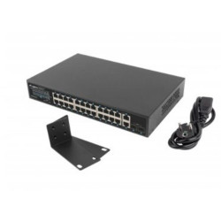 switch lanberg 24 ptos 1gb poe+/2x sfp 2x gbit ethernet 250w rack