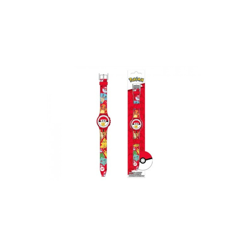 orologio pokemon digitale 8x29x1cm roso
