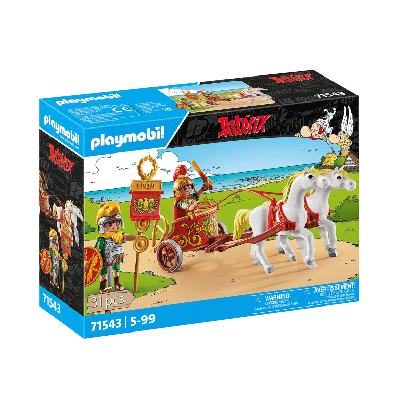 playmobil carro romano di asterix multicolore 31pz [71543]