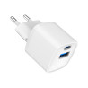 alimentatore da rete gembird usb universale a 2 porte 20w bianco
