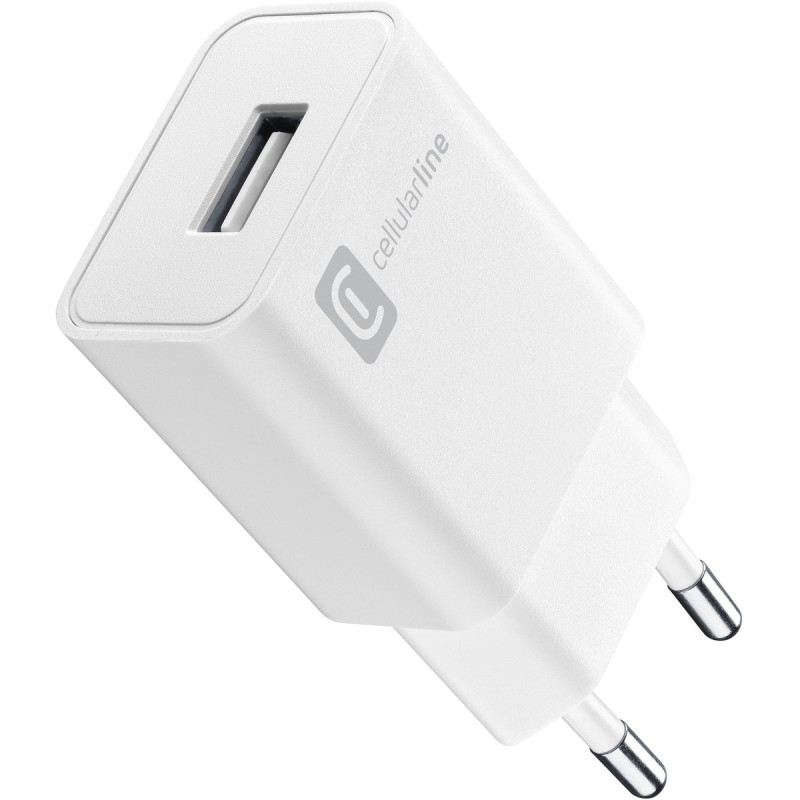 alimentatore di rete cellularline achusb12wsmlw 12w bianco