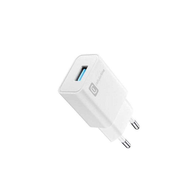 alimentatore di rete cellularline achusb18wsmlw 18w bianco