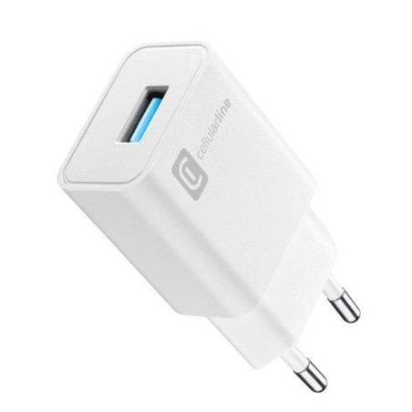 alimentatore di rete cellularline achusb18wsmlw 18w bianco