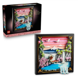 kit di costruzione lego art 31218 paesaggio di ciliegi in fiore giapponese