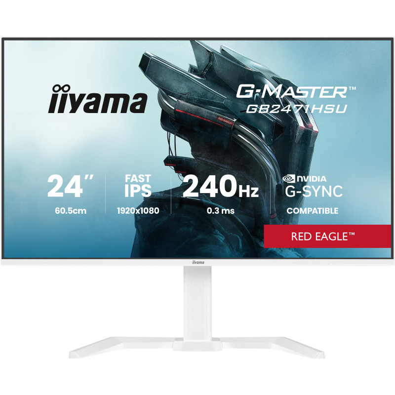 monitor led 24'' iiyama g-master gb2471hsu-w1 hd