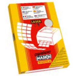 etichette in poliestere markin c/503 210x297mm 50 fogli a4 trasparente