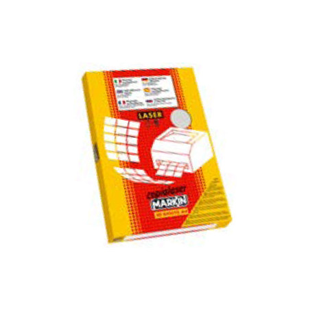 etichette in poliestere markin c/503 210x297mm 50 fogli a4 trasparente