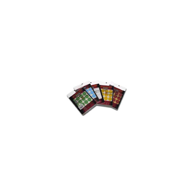 etichette markin adesive tonda dimaetro 34 verde (10 fogli x12 etichette/foglio
