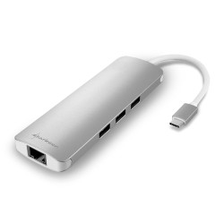 adattatore usb 3.0 sharkoon type-c combo grigio scuro [4044951026739]