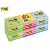 blocco note post-it 7.6x7.6cm cubo 450 fogli blu/verde/rosa