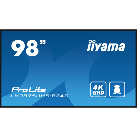 monitor digital signage led 98'' iiyama ultra hd 3840x2160p