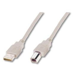 Cavo usb 2.0 connettori a-b 1,80m grigio chiaro, digitus [ak6722b]