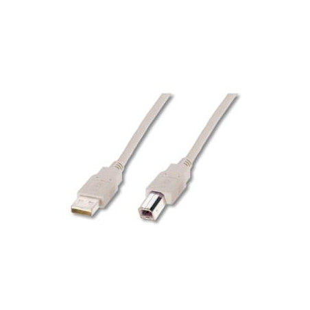 Cavo usb 2.0 connettori a-b 1,80m grigio chiaro, digitus [ak6722b]