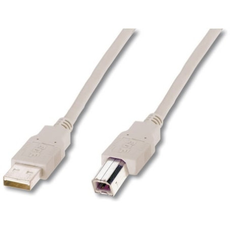 Cavo usb 2.0 connettori a-b 3m grigio chiaro digitus [ak6723b]