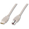 Cavo usb 2.0 connettori a-b 3m grigio chiaro digitus [ak6723b]