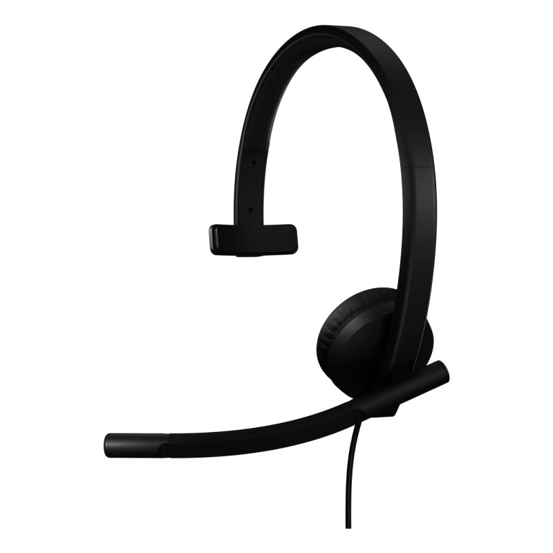 cuffia logitech h570e a padiglione per ufficio con microfono nero