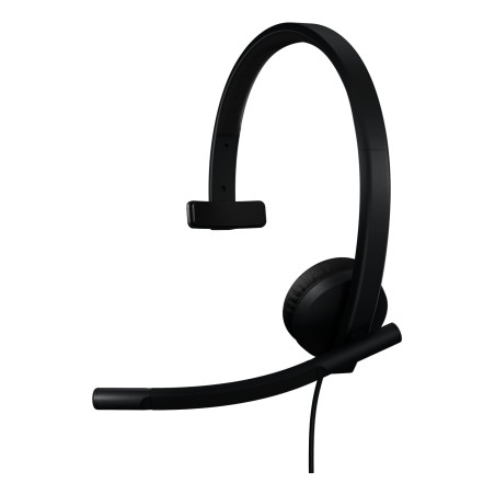 cuffia logitech h570e a padiglione per ufficio con microfono nero