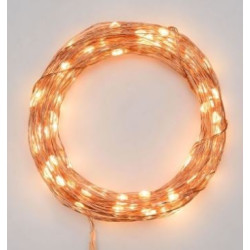 luci decorative lotti 200 microled a luce bianca calda ip44 rame