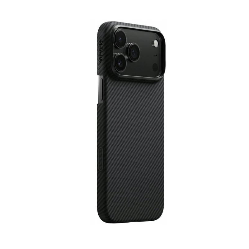 custodia pitaka ultra-slim per iphone 17 pro nero grigio [ki1701bp]