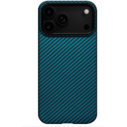 custodia ultra sottile pitaka per iphone 17 pro blu grigio [ki1706bp]