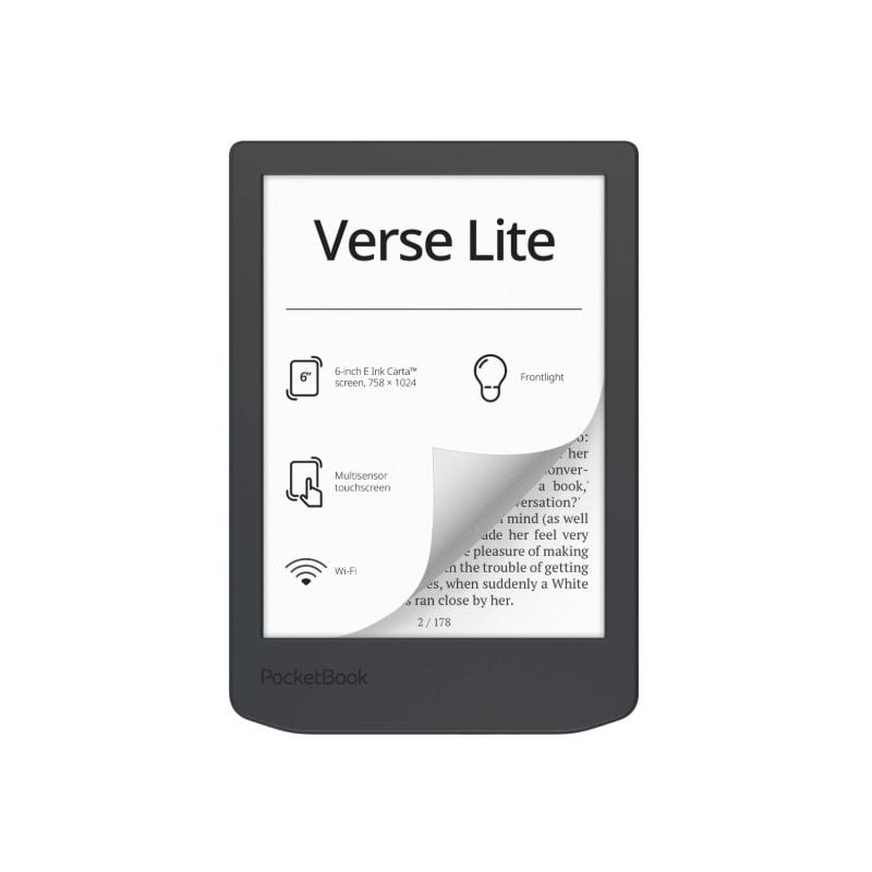 lettore di ebook pocketbook verse lite 6'' 8gb grigio mezzanotte