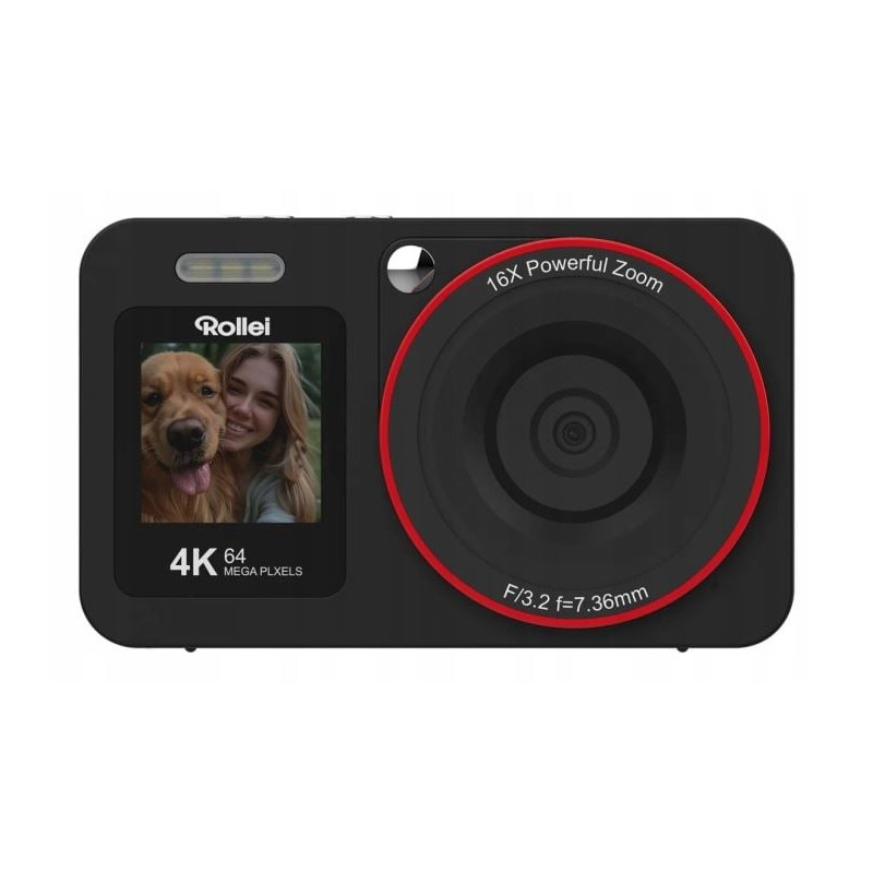 fotocamera compatta rollei compactline nero [12030]