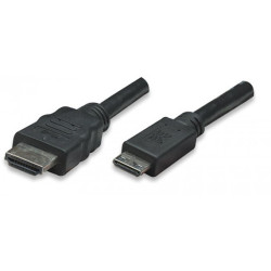 cavo high speed mini hdmi a hdmi maschi/maschio nero, 3,0 m