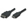 cavo high speed mini hdmi a hdmi maschi/maschio nero, 3,0 m