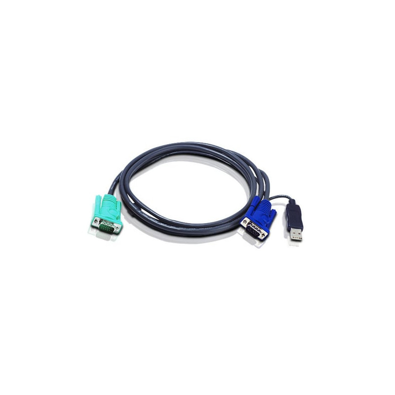 switch kvm aten cable (pc) 1.8m usb [2l-5202u]