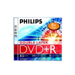 Dvd+r philips 8,5gb/240 min dvd registrabile dr8s8j05c/00
