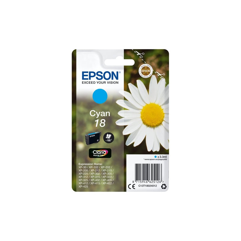cartuccia epson serie 18 ciano [c13t18024022]