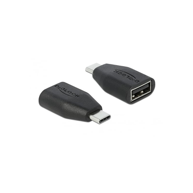 adattatore usb delock usb-c st typ-a nero 66528 [66528]