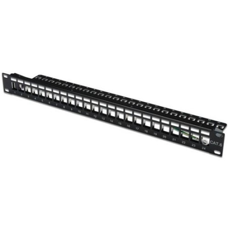 Patchpanel digitus 1he 24-port, modular patchpanel schwarz [dn-91411]