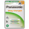 Pila ricaricabile panasonic 2 pz. per dect use aaa micro 1.20v 750mah