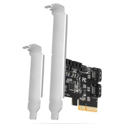 scheda pcie axagon 4 porte sata 6g interne + lp nero/argento [pces-sa4x4]