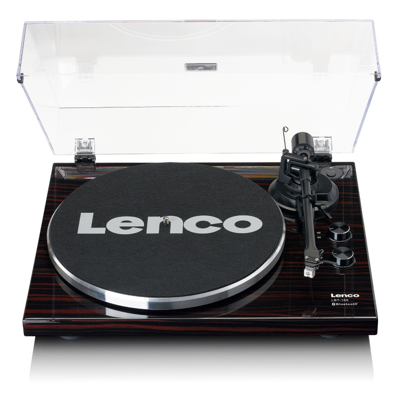 giradischi lenco lbt 189wa/mm at3600 con trasmissione a cinghia nero/bianco