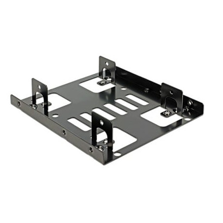 Adattatore hard disk/ssd 2,5-3,5 delock per 2x 2,5 metal nero