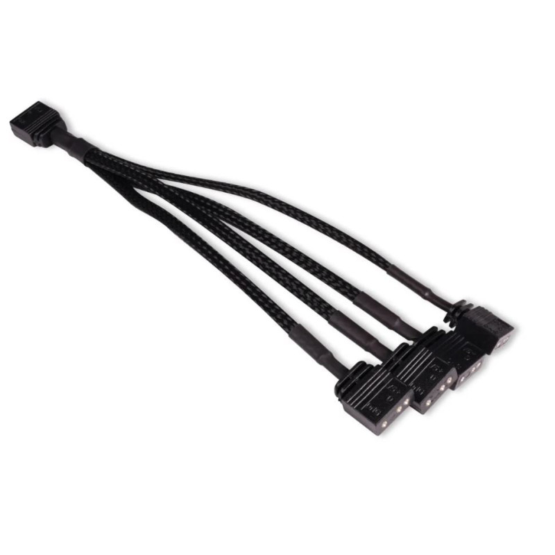 cavo alphacool splitter y argb 3pin 4x 3pin 15cm nero