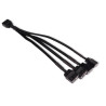 cavo alphacool splitter y argb 3pin 4x 3pin 15cm nero